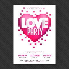 Love Party Banner or Flyer.