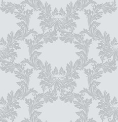 Fototapeta premium Damask pattern Vector illustration handmade ornament decor. Baroque background textures