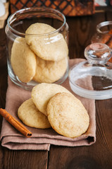 Homemade snickerdoodle cookies with spices and brown sugar.