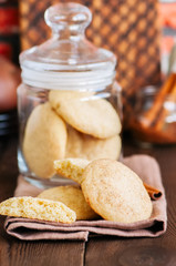 Homemade snickerdoodle cookies with spices and brown sugar.