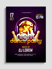 Night Party flyer or banner design.