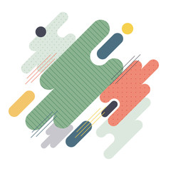 Minimalistic design, Geometric shapes, abstract flat background.