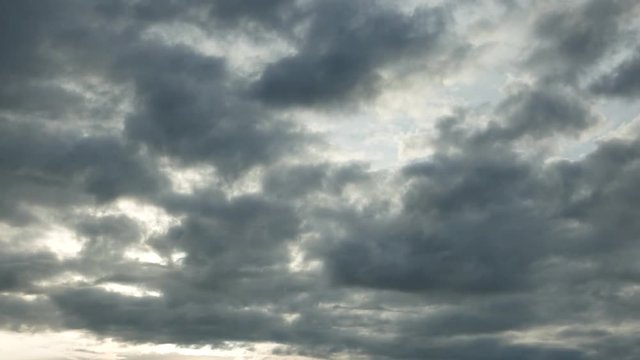 空と雲のタイムラプス　11月　早朝　日の出　4k