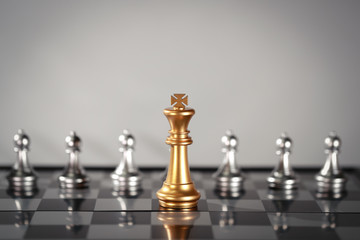 Chess business idea for competition, success and leadership concept