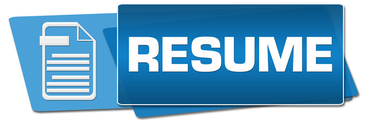 Resume Blue Side Squares 