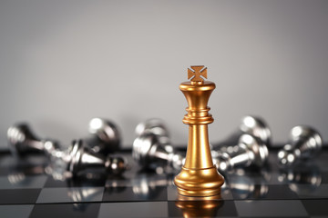 Chess business idea for competition, success and leadership concept