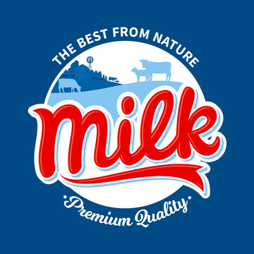 Vector milk logo template