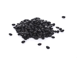 Black beans isolated on white background