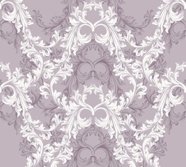 Damask pattern Vector illustration handmade ornament decor. Baroque background textures