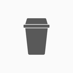 Disposable coffee cup icon