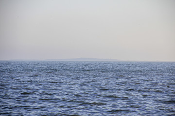 Fototapeta premium Blue sea waves soft surface abstract background pattern