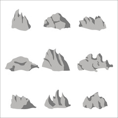 grey stone rock set