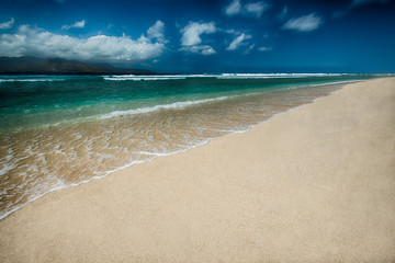 Panorama view of a beautiful beach