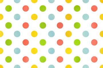 Watercolor polka dot background.