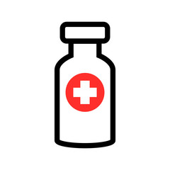 Fototapeta premium medicine bottle icon vector