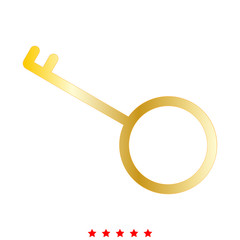 Key icon .  Flat style