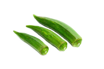 Lady fingers (Okras - Gumbos) on wh