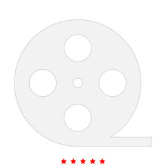 Film strip icon .  Flat style