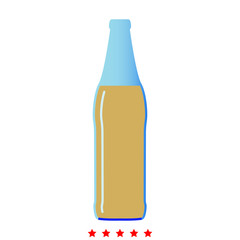 Beer bottle icon .  Flat style