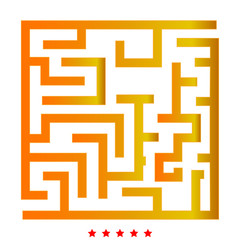 Labyrinth, maze conundrum icon .  Flat style