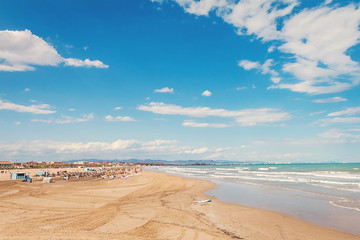 Fototapeta na wymiar Valencia La Malvarrosa beach