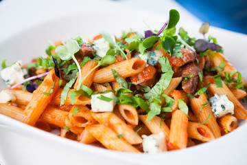 Tomato pasta with beef