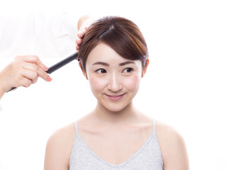 Obraz premium hairstyle Asian girl