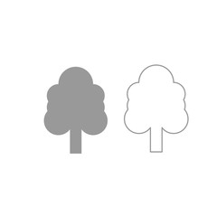 Tree icon. Grey set .