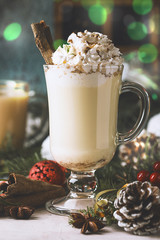 Traditional winter eggnog