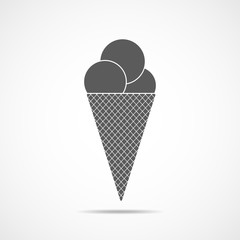 Ice cream cone. Vector illustration