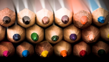 Colored pencils background. Assortment of colored pencils, Colored Drawing Pencils