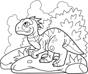 cartoon funny velociraptor cute picture

