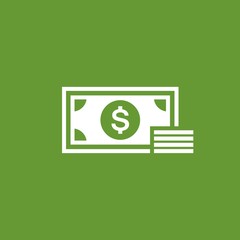 Dollar bills flat vector icon. Money flat vector icon