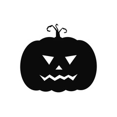 halloween pumpkin icon. cute black Halloween silhouettes.