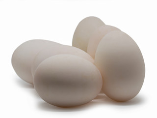 Closeup Duck eggs , healthy food.