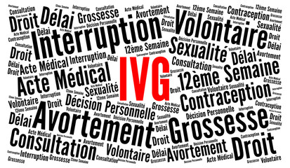 IVG interruption volontaire de grossesse nuage de mots 