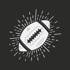 American football retro logo,label, emblem. Vector illustration