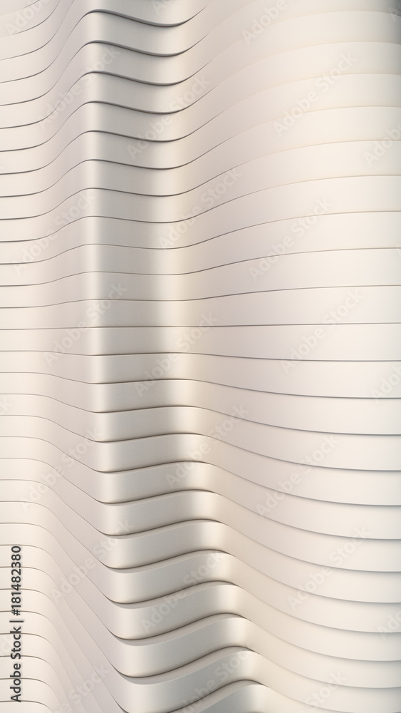 Poster white stripe pattern futuristic background. 3d render illustration