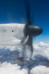 Naklejka na ściany i meble Turbo Propeller of a Passenger Aircarft
