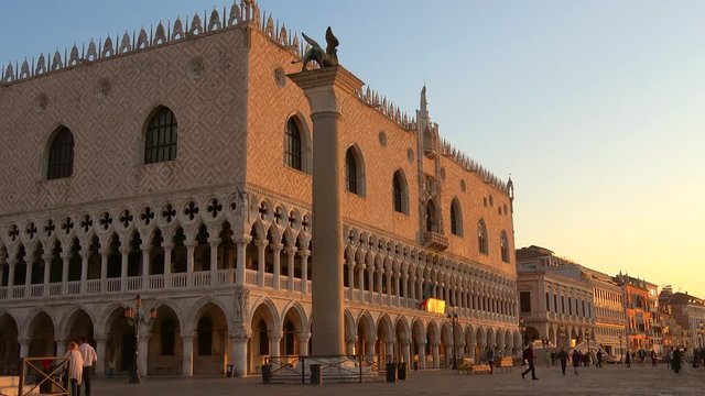 Dawn at the Doge's Palace. Venice, Italy