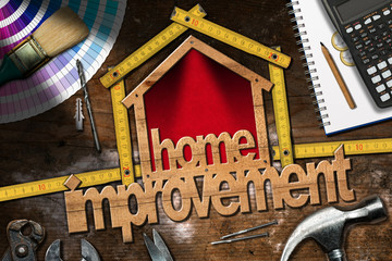 Home Improvement Symbol with Work Tools