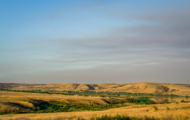 landscape field mountain expanse
