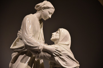 Céramique de La Visitation à l'église St Jean hors les Murs à Pistoia en Toscane, Italie