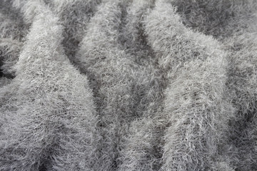 Soft knitted fluffy fabric handmade