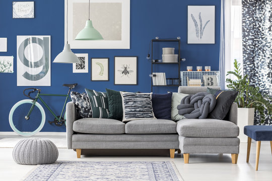 Living room with abstract theme
