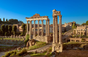 Roman Forum or Forum of Caesar, in Rome, Italy