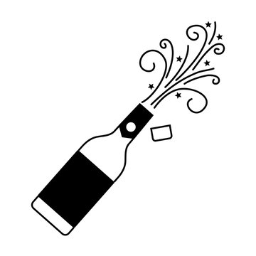 champagne bottle explosion drink celebration