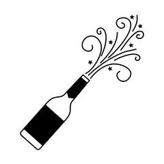champagne bottle explosion drink celebration