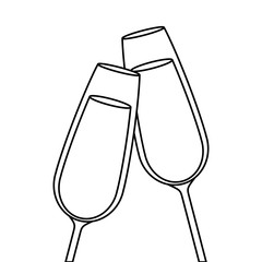 pair of champagne glass cheers drink celebration christmas