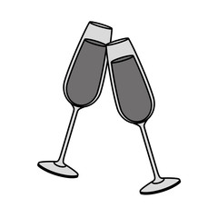 pair of champagne glass cheers drink celebration